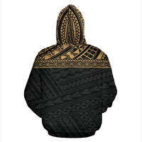 Poly All Over Hoodie Polynesian Gold Black Version - Polynesian Pride