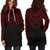 Gambier Islands Women Hoodie Dress - Gambier Islands Coat Of Arms Polynesian Red Black - Polynesian Pride