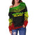 Norfolk Island Polynesian Chief Women's Off Shoulder Sweater - Reggae Version - Polynesian Pride