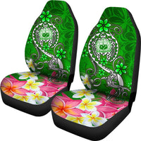 Samoa Car Seat Covers - Turtle Plumeria (Green) - Polynesian Pride