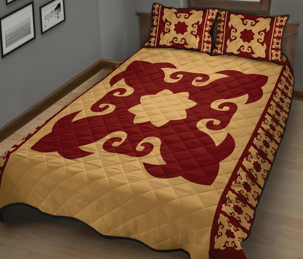 Hawaiian Quilt Pattern Fish Quilt Bed Set - Polynesian Pride