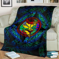 Polynesian Hawaii Premium Blanket - Colorful Turtle Shark - Polynesian Pride