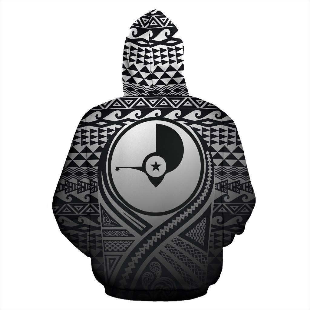 Yap All Over Hoodie Lift up Black - Polynesian Pride