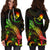 Yap Polynesian Hoodie Dress - Turtle With Blooming Hibiscus Reggae - Polynesian Pride