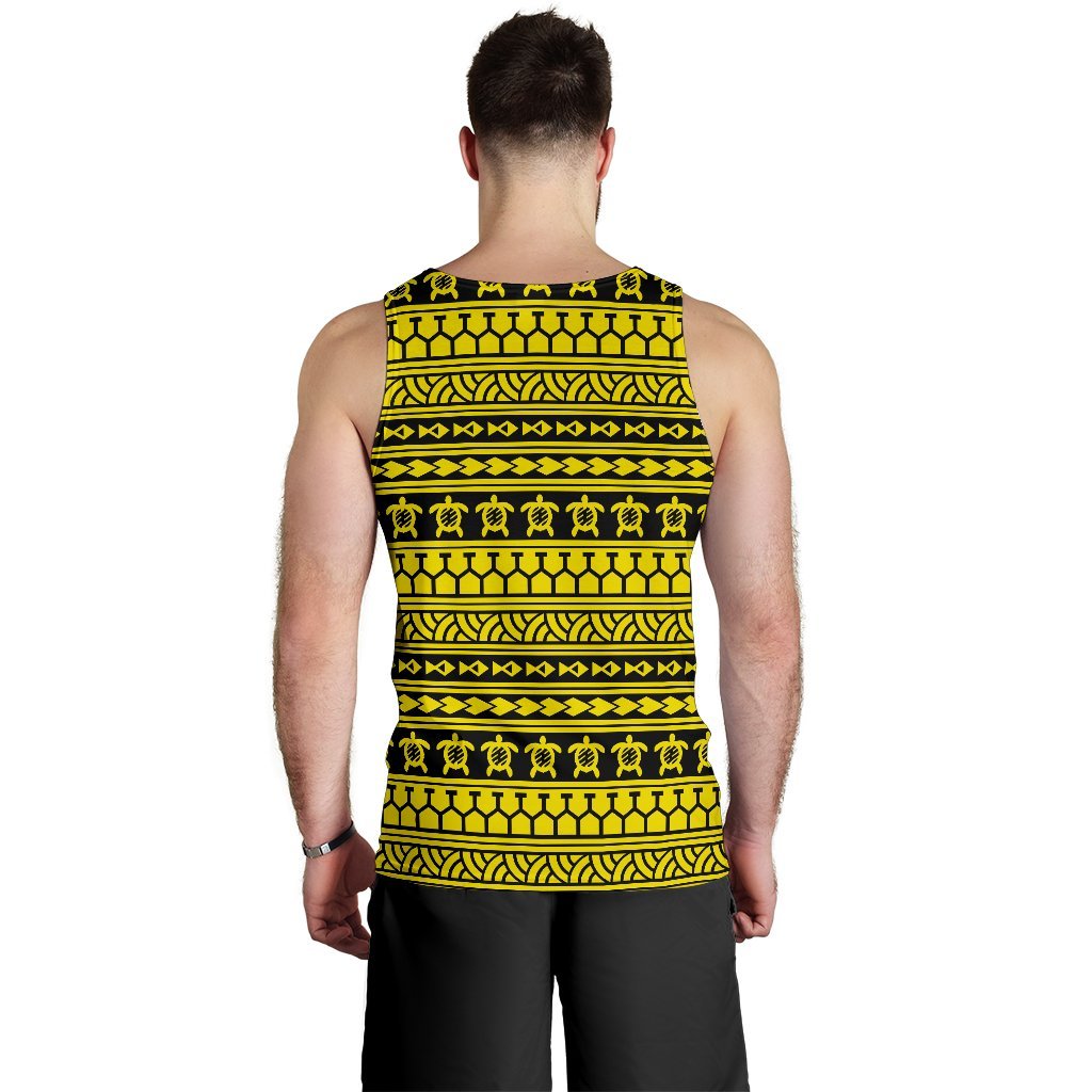 Polynesian Tattoo Tribal Yellow Hawaii Men's Tank Top - Polynesian Pride