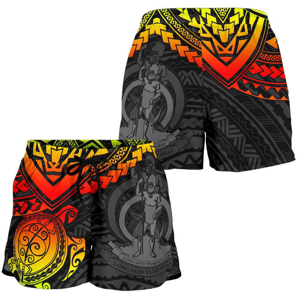 Vanuatu Polynesian Shorts (Women) - Reggae Turtle - Polynesian Pride