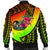 American Samoa Men's Bomber Jacket - Polynesian Hook And Hibiscus (Raggae) - Polynesian Pride