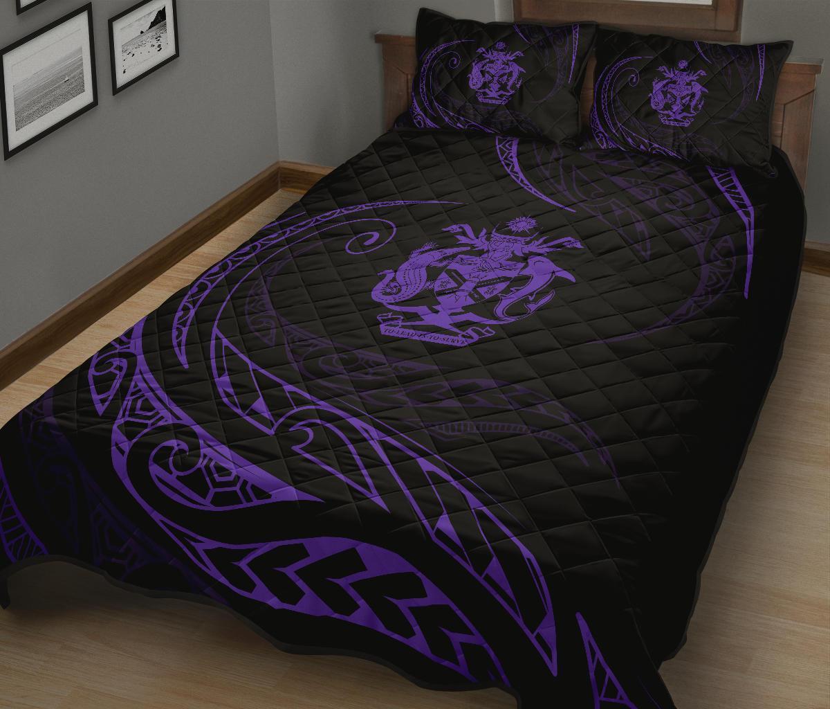 Solomon Quilt Bed Set - Purple - Frida Style - Polynesian Pride