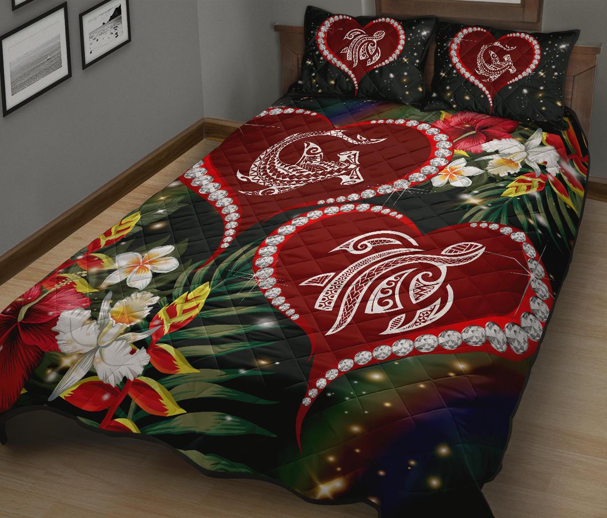 Hawaii Mate Tropical Quilt Bed Set - Pearl Style - AH - Polynesian Pride