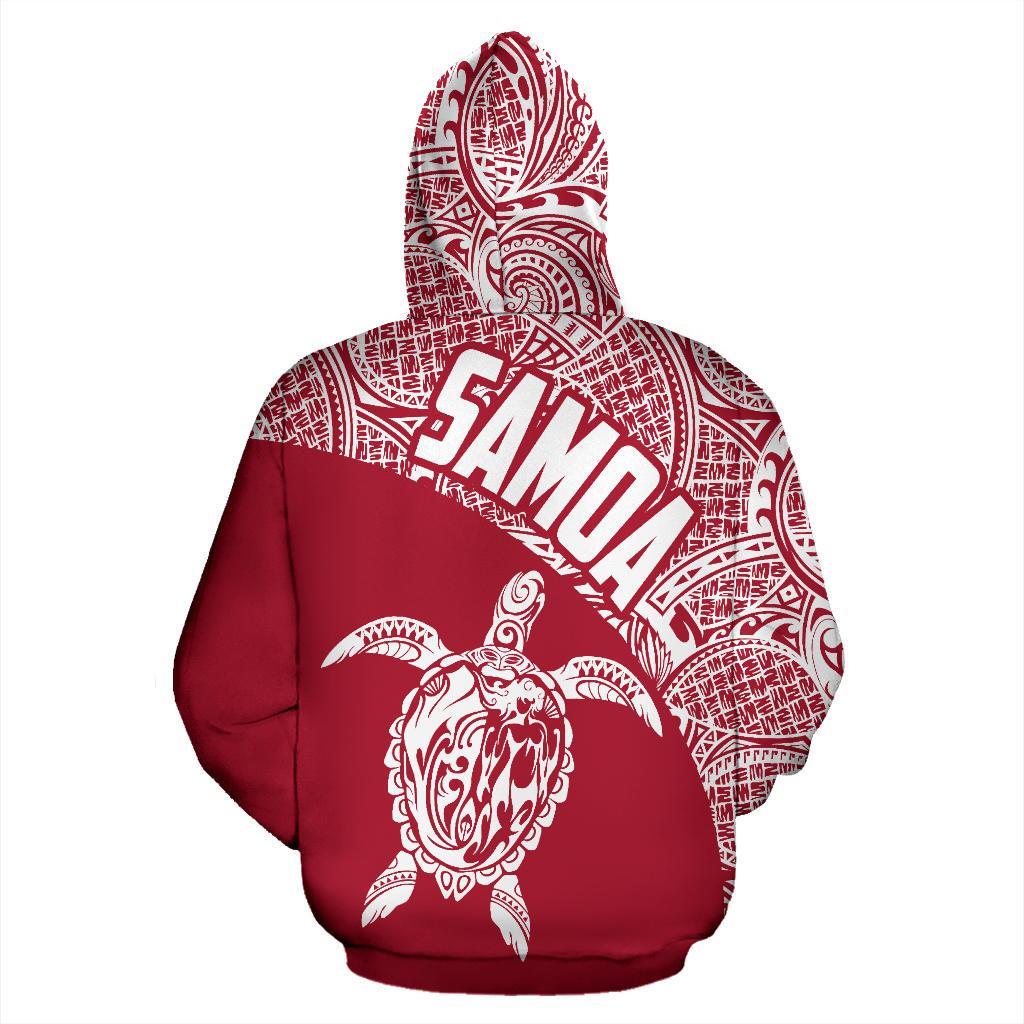 Samoa Hoodie Samoa Turtle Mermaid Polynesian Tattoo Red - Polynesian Pride