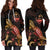 Guam Polynesian Hoodie Dress - Turtle With Blooming Hibiscus Gold - Polynesian Pride