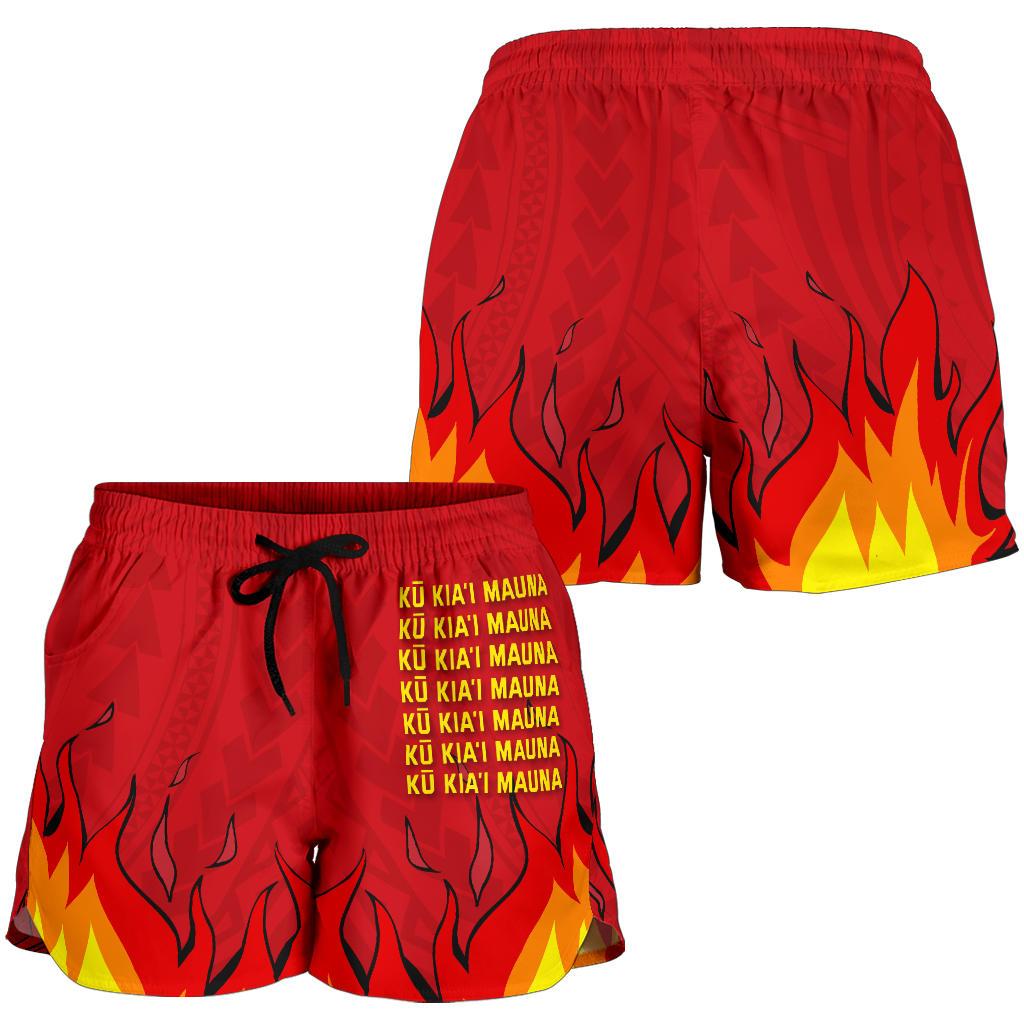 Hawaii Mauna Kea Women's Short - Fire Version Women Red - Polynesian Pride