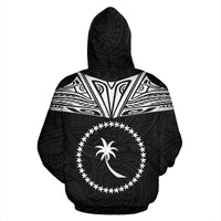 Chuuk All Over Zip up Hoodie Neck Style - Polynesian Pride