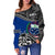 Samoa Off Shoulder Sweater Fall In The Wave K9 - Polynesian Pride