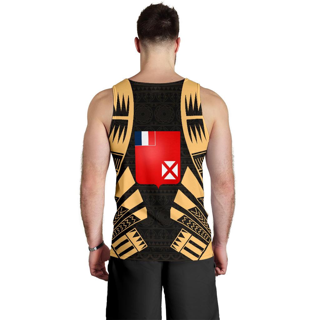 Wallis And Futuna Men Tank Top - Polynesian Tattoo Gold - Polynesian Pride