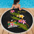 Fiji Custom Personalised Beach Blanket - Plumeria Tribal - Polynesian Pride