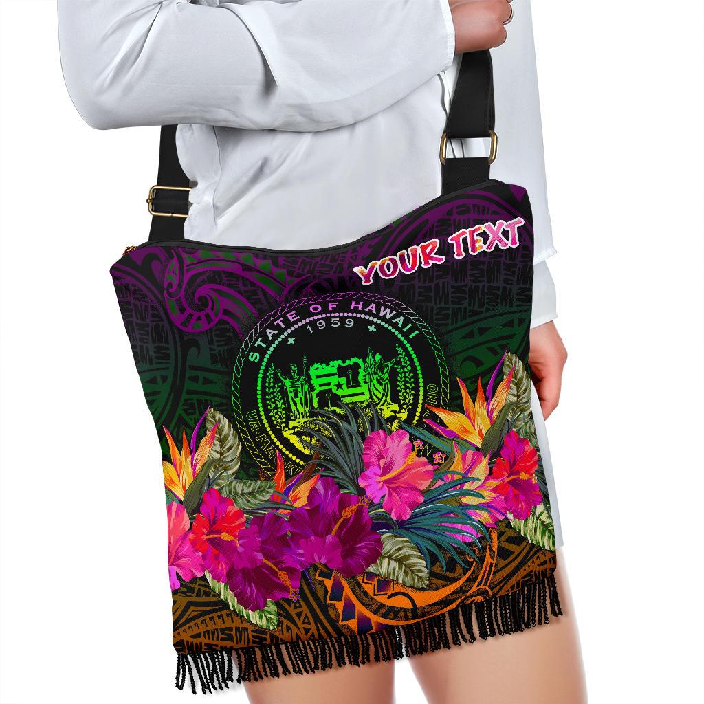 Polynesian Hawaii Personalised Crossbody Boho Handbag - Summer Hibiscus - Polynesian Pride