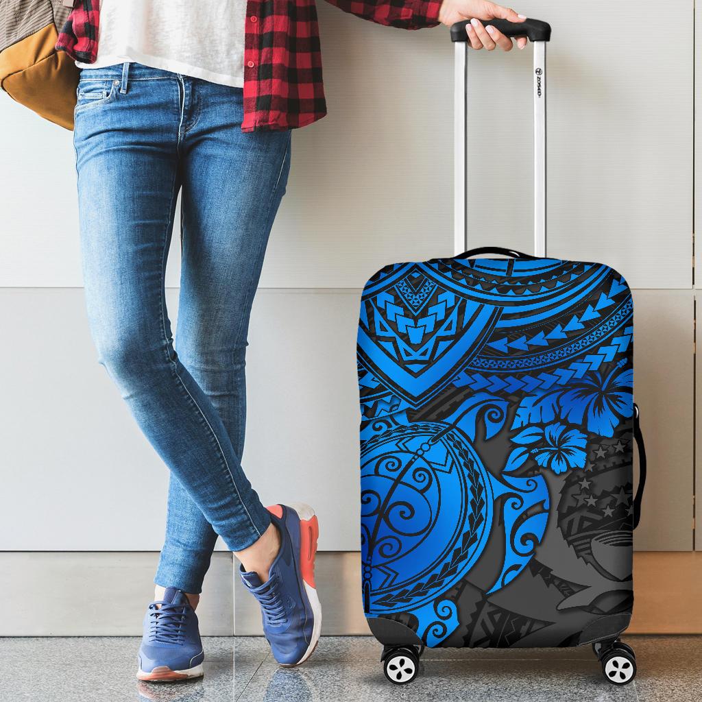 Pohnpei Polynesian Luggage Covers - Polynesian Blue Turtle BLUE - Polynesian Pride
