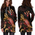 Kosrae Polynesian Hoodie Dress - Turtle With Blooming Hibiscus Gold - Polynesian Pride