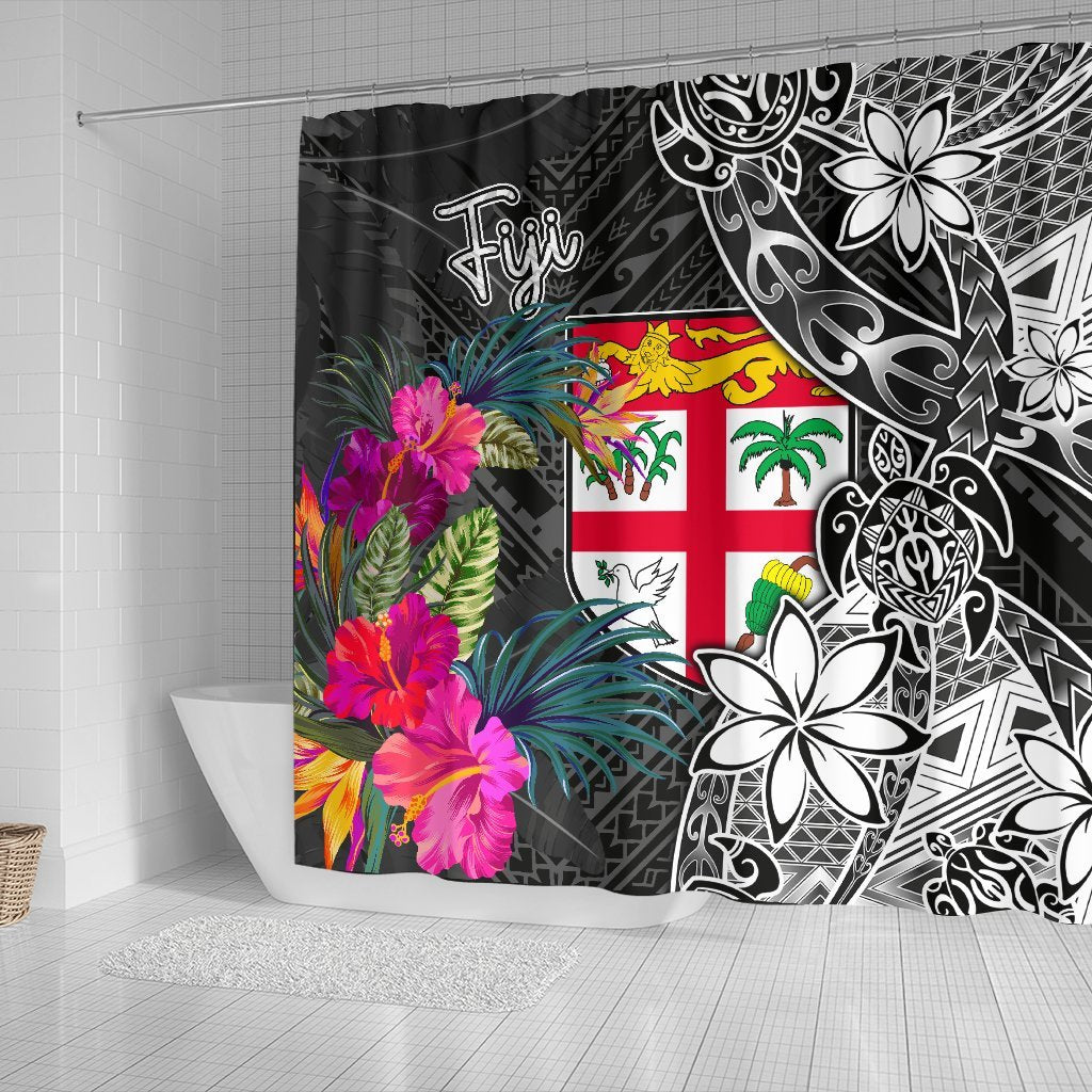 Fiji Shower Curtain - Turtle Floral - Polynesian Pride