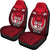 Fiji Tapa Car Seat Covers - Fiji Flag Coconut Tree Red Version - A02 Universal Fit Red - Polynesian Pride