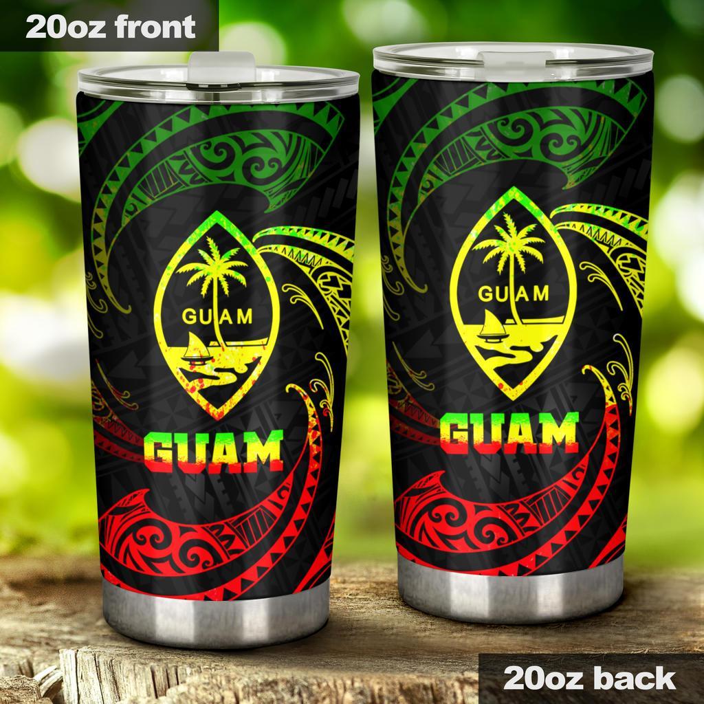 Guam Polynesian Tumbler - Reggae Tribal Wave One Style Reggae - Polynesian Pride