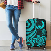 Pohnpei Micronesian Luggage Covers - Turquoise Tentacle Turtle - Polynesian Pride