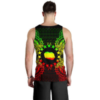 Cook Islands Polynesian Men Tank Top Map Reggae - Polynesian Pride