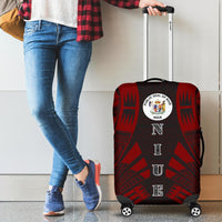 Niue Luggage Cover - Polynesian Tattoo Red - Polynesian Pride