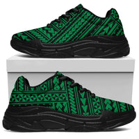 Polynesian Nation Green Chunky Sneakers - Polynesian Pride