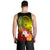 Chuuk Men's Tank Top - Humpback Whale with Tropical Flowers (Yellow) - Polynesian Pride