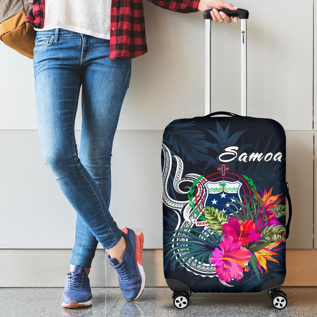 Samoa Polynesian Luggage Covers - Tropical Flowers - Polynesian Pride
