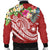 The Philippines Men's Bomber Jacket - Summer Plumeria (Red) - Polynesian Pride