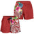 Polynesian Hawaii Kanaka Maoli Women's Shorts - Summer Plumeria (Red) - Polynesian Pride