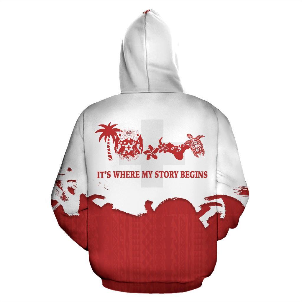 Tonga Hoodie Tonga Its Where My Story Begins - Polynesian Pride