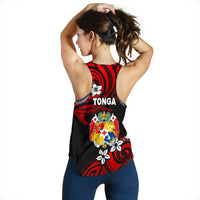 Mate Ma'a Tonga Rugby Women's Racerback Tank Polynesian Unique Vibes - Red - Polynesian Pride