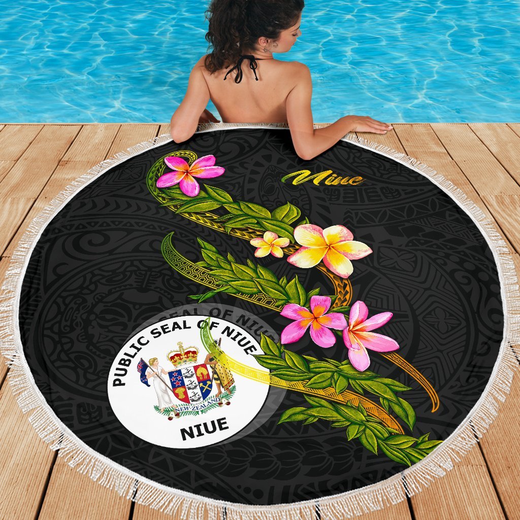 Niue Beach Blanket - Plumeria Tribal - Polynesian Pride