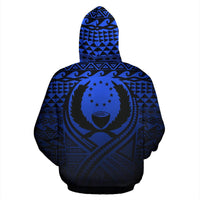 Pohnpei All Over Hoodie Lift up Blue - Polynesian Pride