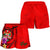 Fiji Polynesian Women's Shorts - Floral With Seal Red - Polynesian Pride