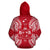 Fiji Polynesian ll Over Hoodie Map Red White - Polynesian Pride