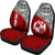 Tonga Custom Personalised Car Seat Covers - Tonga Coat Of Arms Polynesian Red Curve - Polynesian Pride