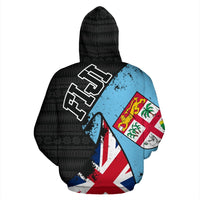 Fiji Pullover Hoodie Fiji Flag Grunge Special A02 - Polynesian Pride