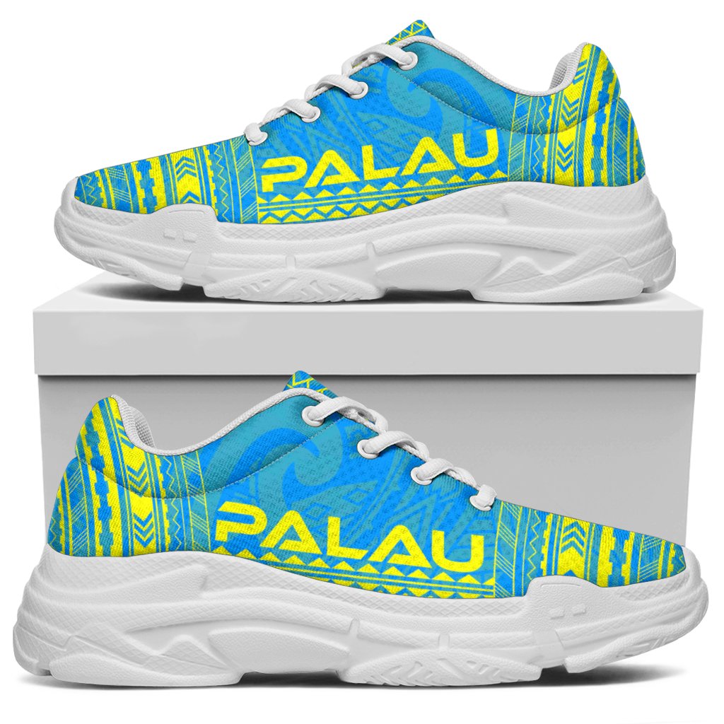 Palau Chunky Sneakers - Polynesian Chief Flag Version - Polynesian Pride