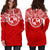 Tonga Women Hoodie Dress - Tonga Coat Of Arms Polynesian Flag Color - Polynesian Pride