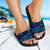 Guam Slide Sandals - Turtle Hibiscus Pattern Blue - Polynesian Pride