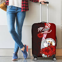 Niue Polynesian Luggage Covers - Coat Of Arm With Hibiscus - Polynesian Pride