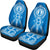 Northern Mariana Islands Car Seat Covers - C N M I Seal Micronesian Tribal Blue - Polynesian Pride