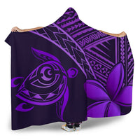 hawaiiHooded Blanket - Hawaii Turtle Plumeria Purple - Polynesian Pride