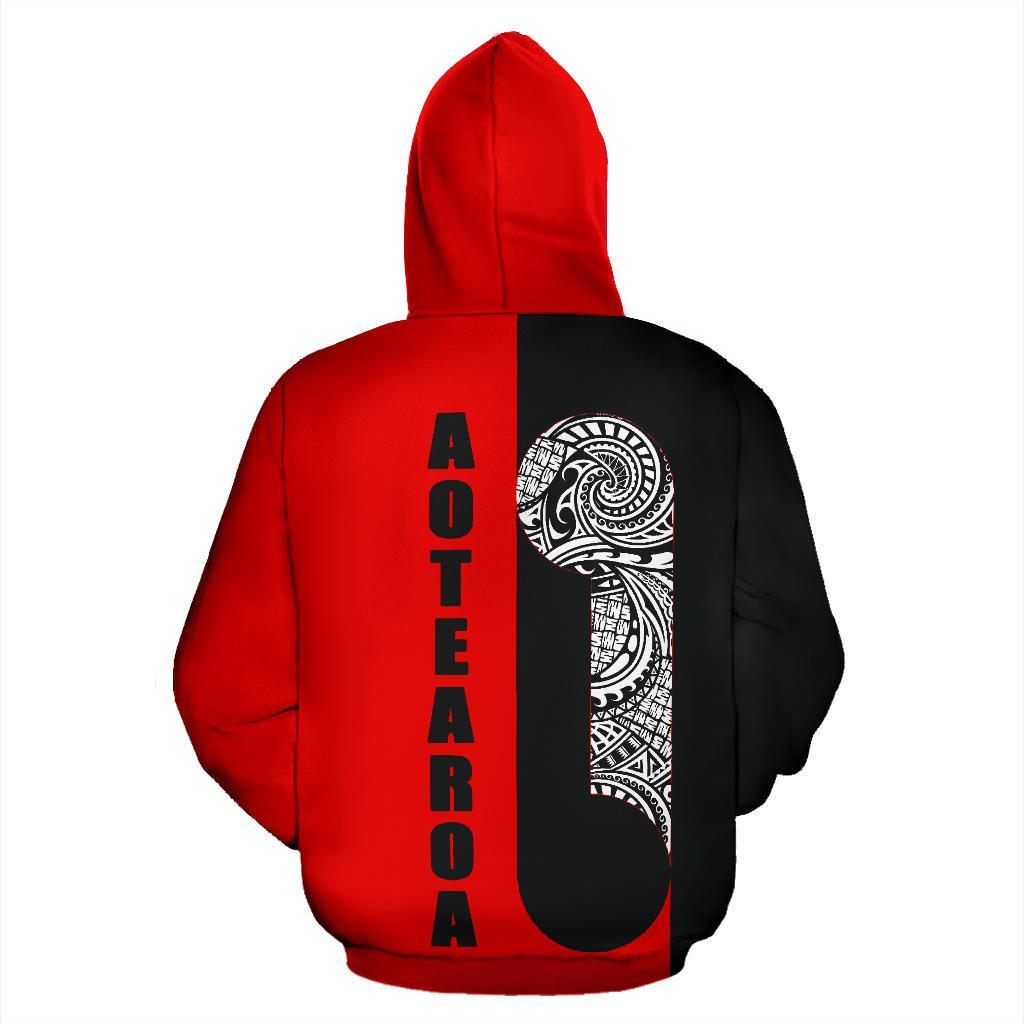 Maori Koru Aotearoa Zip Hoodie - Polynesian Pride