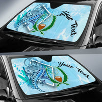 Pohnpei State Auto Sun Shades - Custom Personalised Polynesian Turtle Under The Sea - Polynesian Pride